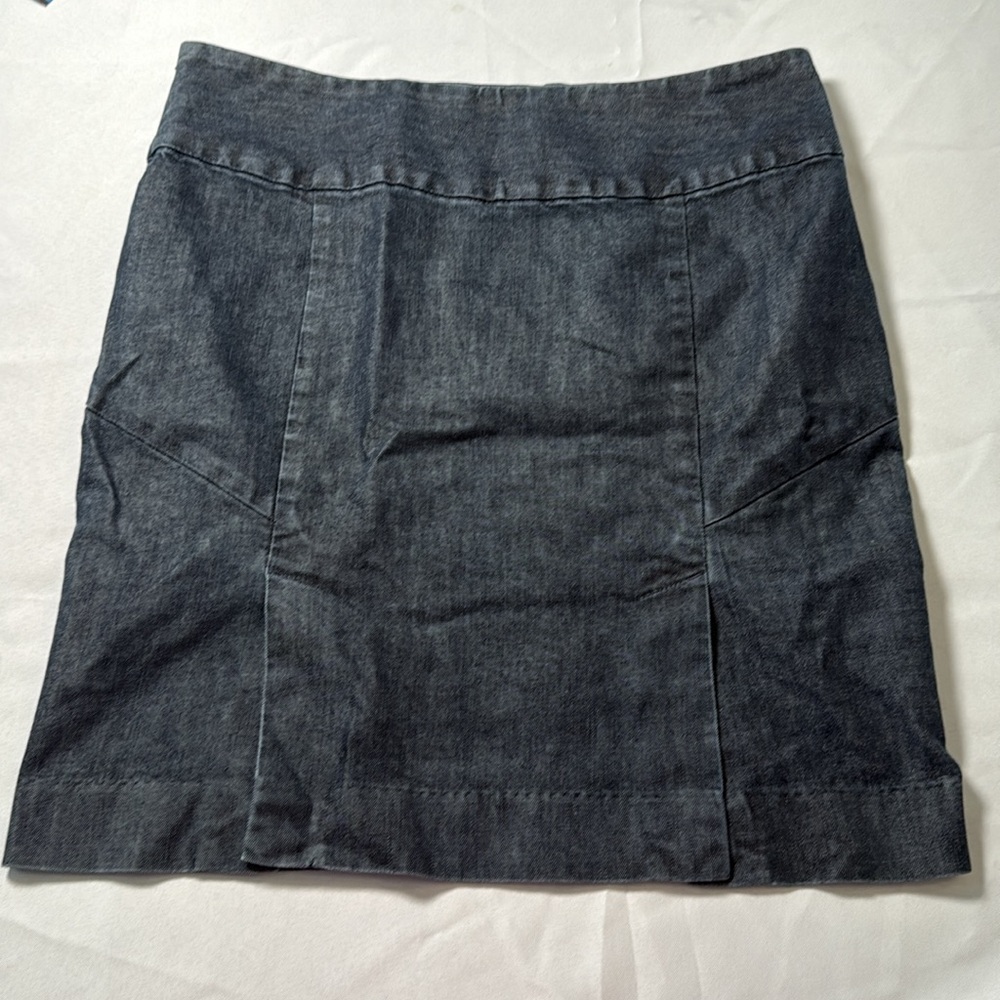 GAP Women's Size 12 Skirt Denim Dark Wash Stretch Straight Vintage Y2K Side Zip‎ - Picture 7 of 9